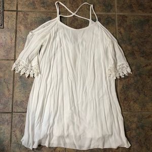 charlotte russe | size small white lightweight dress | graduation dress | flowy